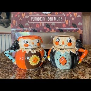 Johanna Parker fall Peep Peep mug set pumpkin harvest scarecrow